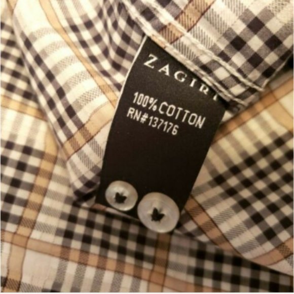 Zagiri Button Up Shirt Mens XL Black White - Picture 6 of 6